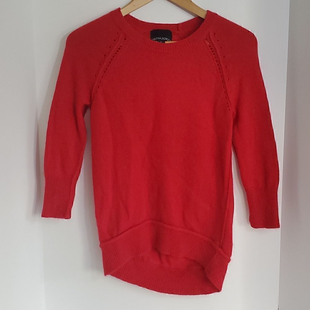 Cynthia Rowley 3/4 Sleeve Pull Over Sweater Angora Blend Size S